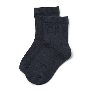 Детские носки с добавлением шерсти Wheat "Vilde", 2 пары, темно-синие